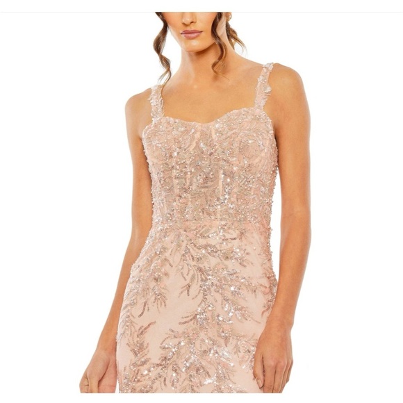 Mac Duggal Corset Detailed Embellished Gown Pink Prom Dress 20559 Size 2 NEW - Picture 3 of 9